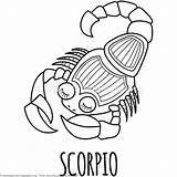 Scorpio Horoscope Zodiac sketch template