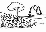 Coloring Pages Landscape Kids Easy Fun Clipartmag sketch template