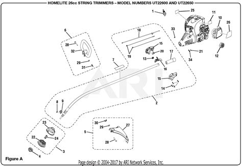 homelite ut cc string trimmer parts diagram  figure