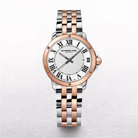 ladies raymond weil tango two toned rose gold and stainless steel with