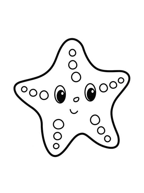 cute starfish coloring page coloring pages