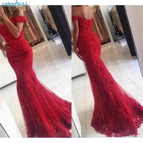 Find More Prom Dresses Information About 2017 New Red Lace Mermaid Prom