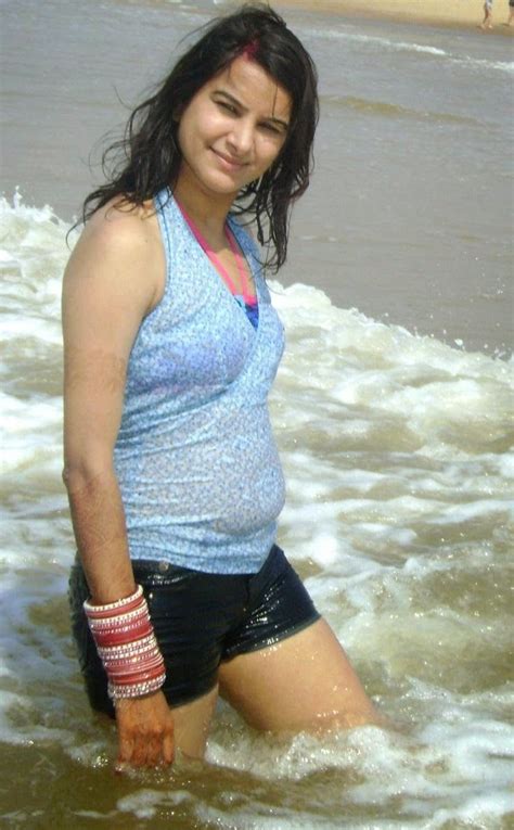 desi girl on beach enjoying her honeymoon in 2019