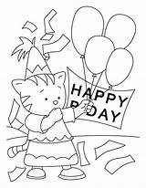 Coloring Birthday Pages Happy Printable Boys Kids Color Cat Cards Disney Wagon Cover Card Rocks Getcolorings Print Oregon Trail Drawing sketch template