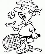 Tennis Coloring Pages Sports Guy Color Player General Finished Tt Newlin Drawn Tim sketch template