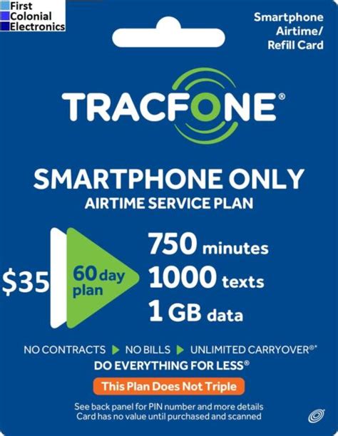 Tracfone Smartphone Plan 35 60days 750m 1000text 1gb Fast And Right Ebay