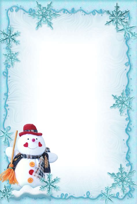 winter printable borders     printablee