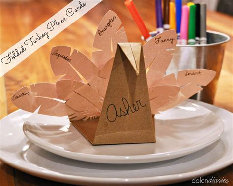Folded Turkey Place Card Inspiration Made Simple