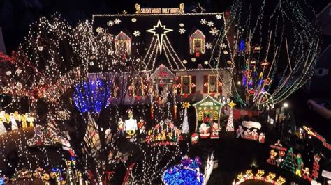 massive home christmas display    drone abc news