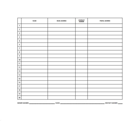 sample raffle sheet templates   ms word excel pages