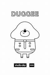 Duggee Colouring Heyduggee sketch template