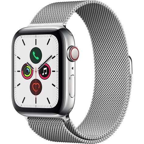 apple  series  cellular silver stainless steel mm silver milanese  ebay