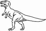 Ausmalbild Dinosaurier Tyrannosaurus Schablone Okanaganchild sketch template