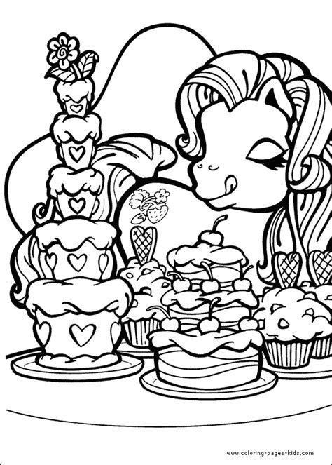 pony color page coloring pages  kids cartoon characters coloring pages