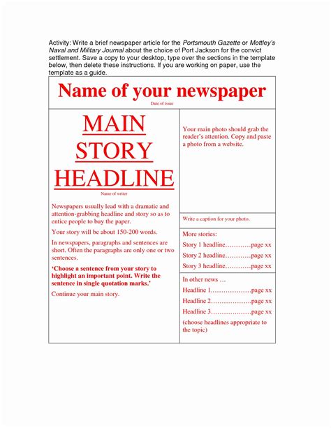 newspaper article format template lovely newspaper article template newspaper article format