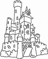 Coloring Castle Haunted Pages Spooky Getcolorings House Color sketch template