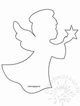 Angel Template Star Coloring Templates Christmas Tree Stencils Printable Outline Pages Coloringpage Eu Related Pattern Felt Angels Crafts Clip Ornaments sketch template