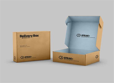 delivery shipping box mockup psd good mockups