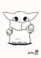 Yoda Baby Coloring Pages Kids Di sketch template