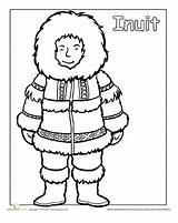 Coloring Pages Eskimo Inuit Multicultural People Worksheets Kids Children Sheets Diversity Arctic Coloriage Detailed Cultural Culture Printable Print Colouring Education sketch template