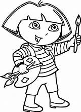 Dora Coloring Letters Painting Wecoloringpage Pages sketch template