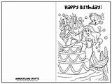 Birthday Cards Card Coloring Printable Happy Folding Templates Kids Template Color Wonderland Greeting Pages Crafts Printables Adults Princess Kittybabylove Source sketch template