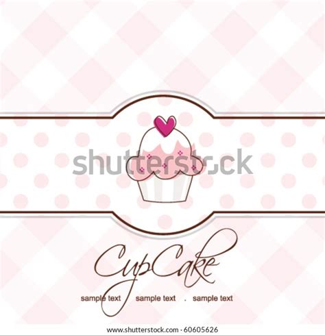 cupcake card template copy stock vector royalty