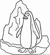Iceberg Coloring Penguin Pages Outline Printable Drawing Near Clipart Poles North South Color Designlooter Nature Clipartmag Online 55kb Getdrawings sketch template