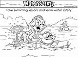 Coloring Safety Water Swimming Colouring Pages Lessons Resolution Medium Bigger Related sketch template