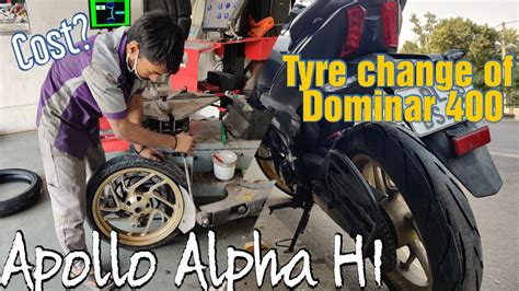 My Dominar Is Safer Now 😍 Installing Apollo Alpha H1 Tyres In Dominar