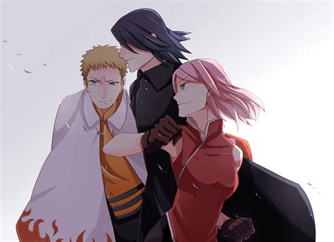 Naruto Sasuke And Sakura Old Team 7 Wallpaper And Background Image