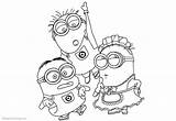 Minion Coloring Pages Despicable Characters Printable Kids sketch template