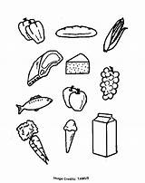 Coloring Food Pages Printable Groups Kids Healthy Items Protein Colouring Group Dairy Sheets Print Drawing Junk Color Sheet Clipart Eating sketch template
