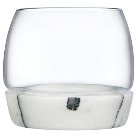Nude Glass Chill Modern Classic Crystal Glass With White Marble Base