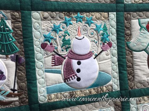 carrie on the prairie linda s snowman quilt