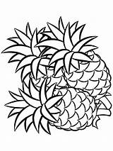 Coloring Pineapple Pages Fruits Printable Recommended Print sketch template