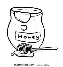 honey bottle cartoon vector illustration black vector de stock libre
