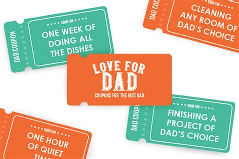 printable fathers day coupons  printables fairy