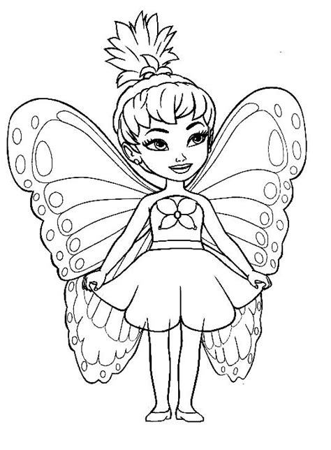 cute fairy coloring pages  girls pinterest cute fairy  fairies