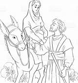 Bethlehem Donkey Bible Travelling Glum Nativity sketch template