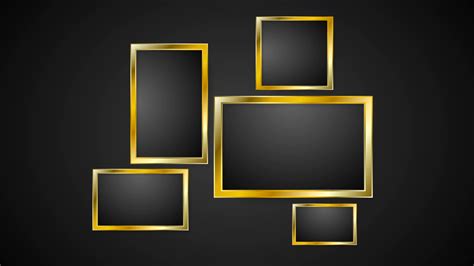 blank golden frames abstract motion background video animation ultra hd   motion