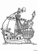 Piraat Piet Kleurplaat Pirate Ship Pirates sketch template