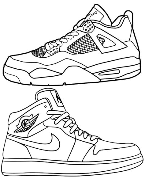 basketball shoes coloring page topcoloringpagesnet