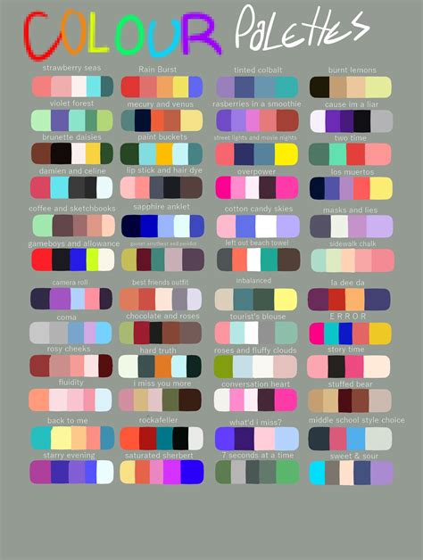 colour picked palettes   color palette color theory art paint