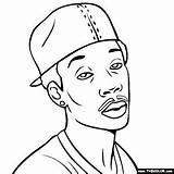 Coloring Pages Wiz Khalifa Colouring Tupac Rap Drawings Hop Hip Quotes Easy Tyga Color Rapper Outline Sheets Lil Star Printable sketch template