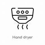 Hygiene Dryer Outline Concept Profilo Concetto Nera Elemento Igiene sketch template