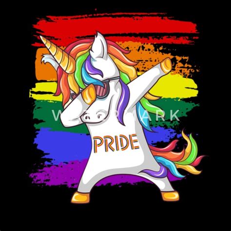 lgbt lesbian gay pride dabbing unicorn rainbow men s premium t shirt