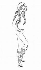 Coloring Fashion Pages Model Colouring Printable Casual Girls Outfit Outfits Adult Choose Board Book sketch template