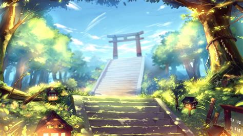 free torii gate anime manga artwork computer desktop wallpapers pictures images digital art