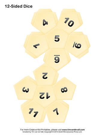 sided dice template white tims printables  sided dice dice